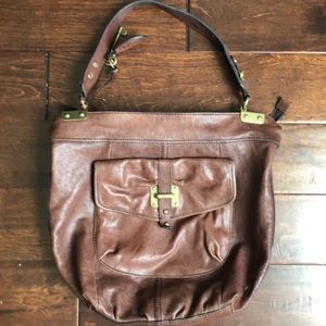 Leather brown medium/large purse